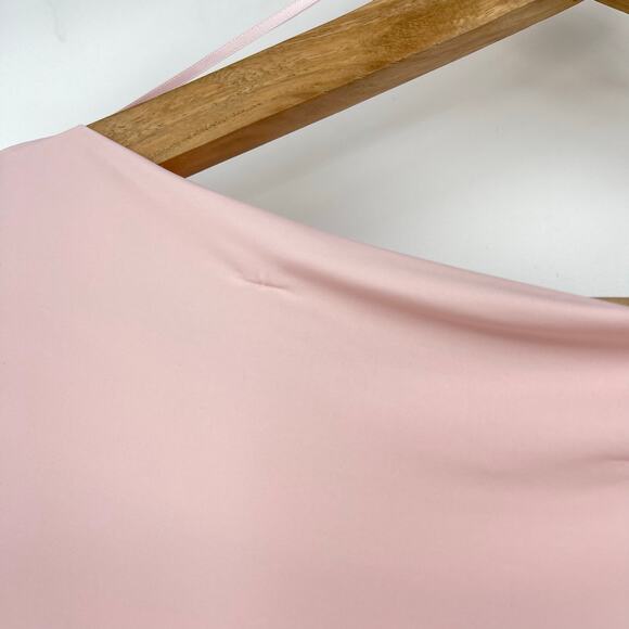 LIONESS | NWT Glory Mini Dress in Blush Pink Long Sleeve Boat Neck Jersey S - Picture 11 of 13